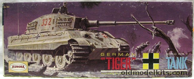 Aurora 1/48 German Tiger Tank, 312-129 plastic model kit